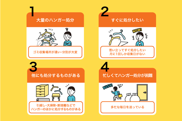 ハンガー処分の回収業者依頼がおすすめな場合は？
