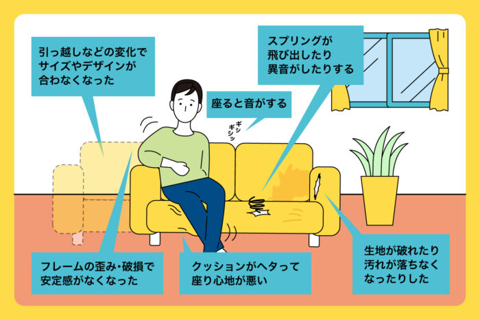 ソファの寿命・処分・買い替えのタイミング